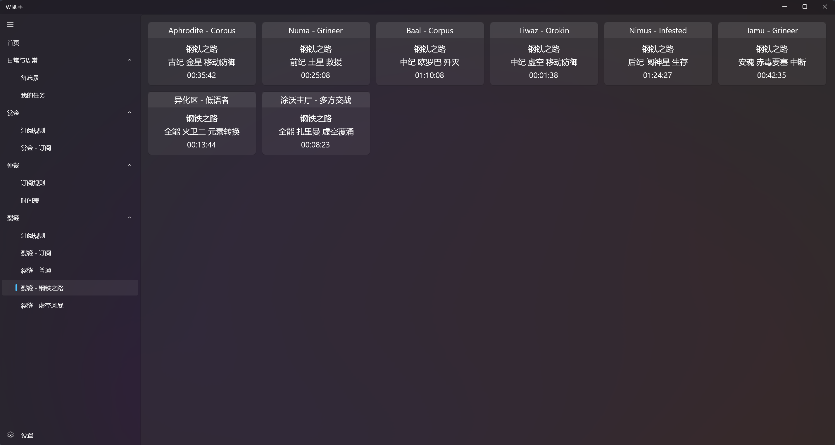 虚空裂缝 - 钢铁之路