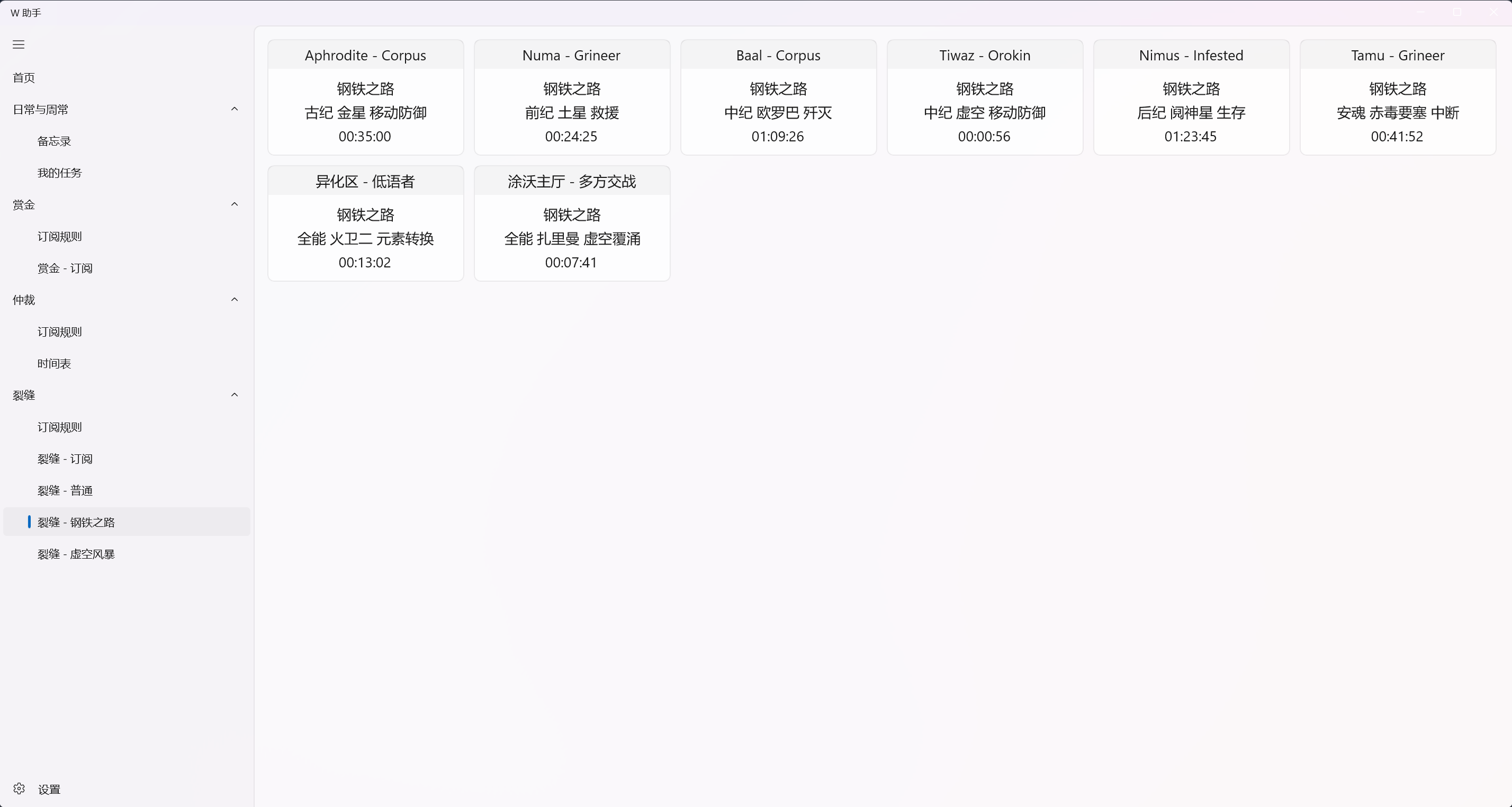 虚空裂缝 - 钢铁之路